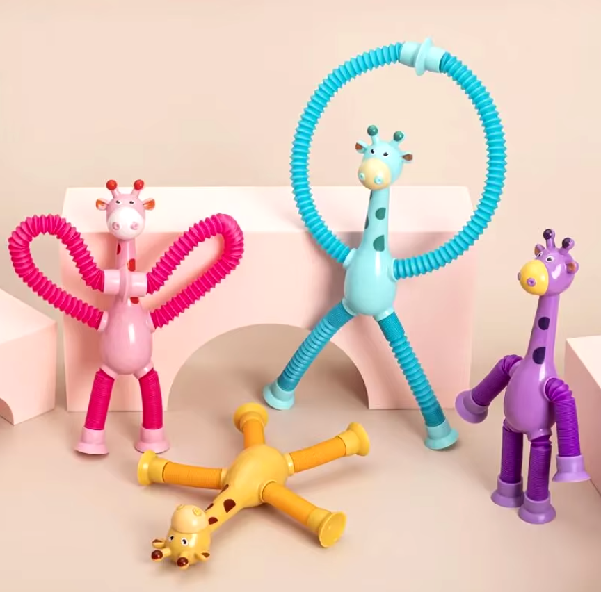 Giraffe Toy Suction Cups - Pop tubes