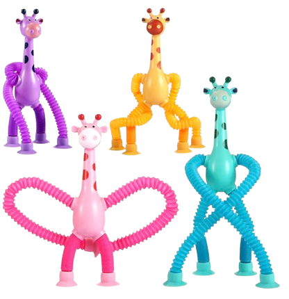 Giraffe Toy Suction Cups - Pop tubes