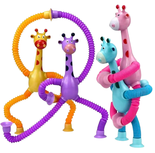 Giraffe Toy Suction Cups - Pop tubes