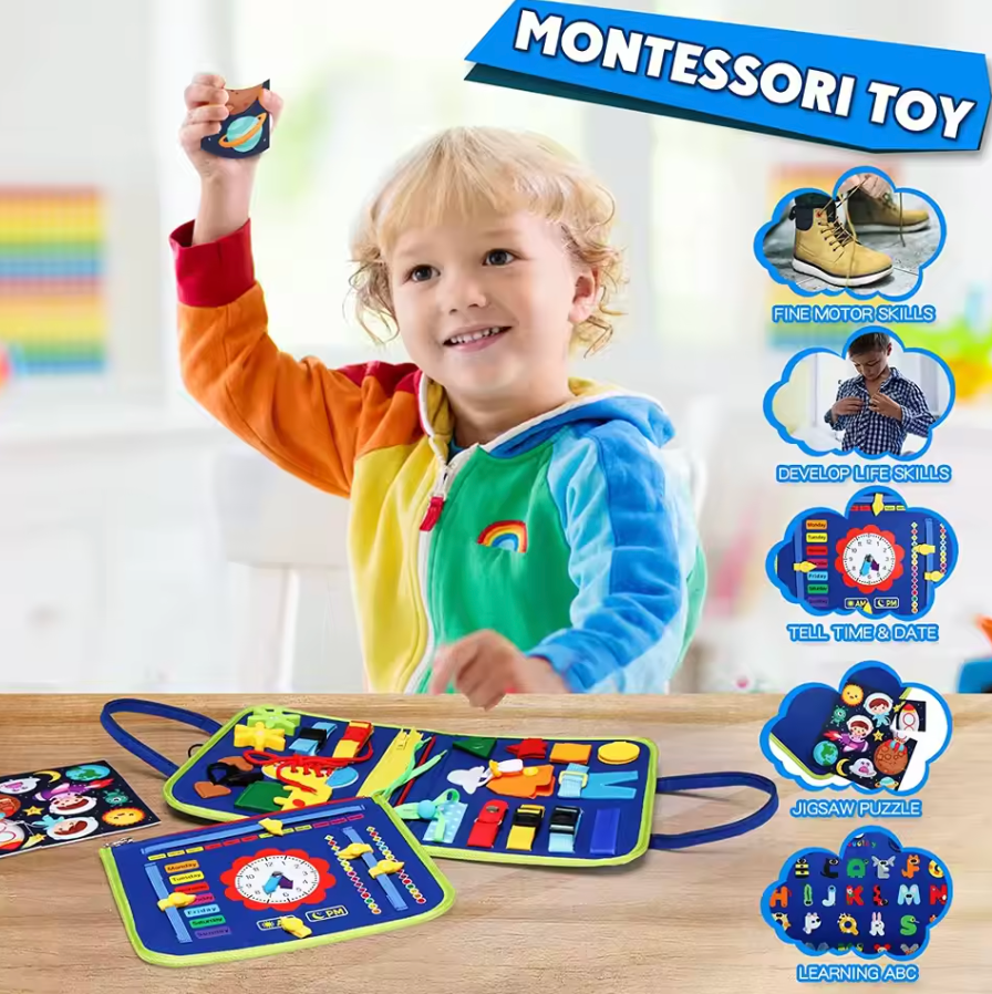 Montessori Busy Board – Utveckla Motorik och Lärande