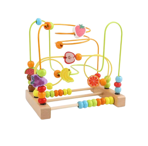 Montessori Ball Track Abacus Toy - Educational Wooden Toy And Abacus