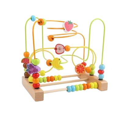 Montessori Ball Track Abacus Toy - Educational Wooden Toy And Abacus