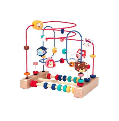 Montessori Ball Track Abacus Toy - Educational Wooden Toy And Abacus