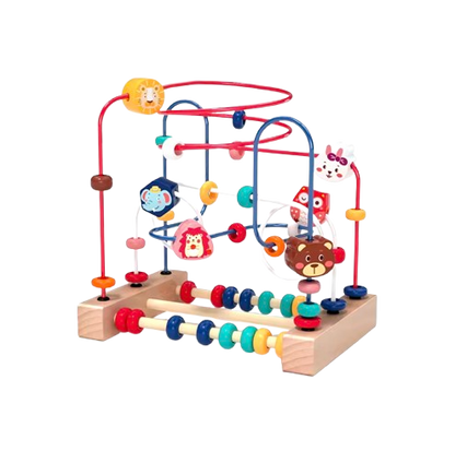 Montessori Ball Track Abacus Toy - Educational Wooden Toy And Abacus