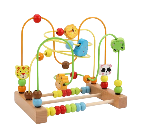 Montessori Ball Track Abacus Toy - Educational Wooden Toy And Abacus