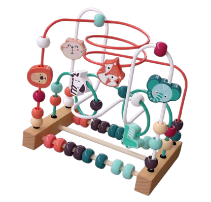 Montessori Ball Track Abacus Toy - Educational Wooden Toy And Abacus