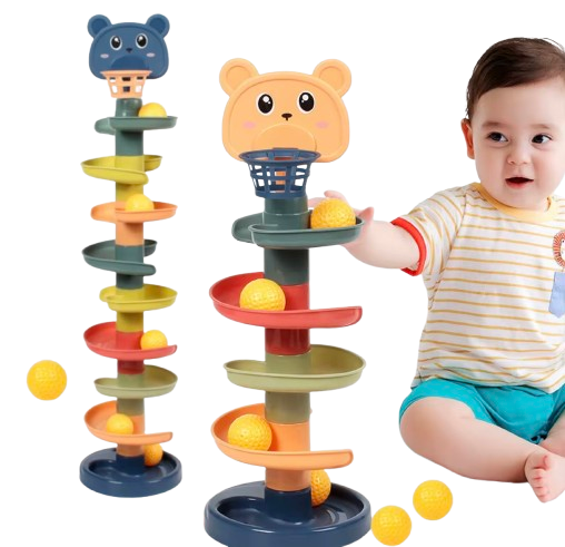 Ball Track and Stacking Tower – Fun &amp; Educational Toy for Children