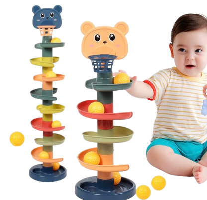 Ball Track and Stacking Tower – Fun &amp; Educational Toy for Children